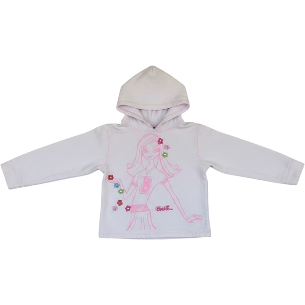 Barbie Avenue Hoodie 6X Pink 2004 Vintage Graphic Rhinestone Y2K Sweatshirt